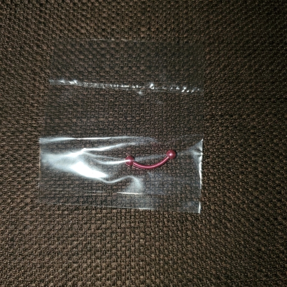 NEW NWOT Pink Electro Titanium Eyebrow/Rook Ring - Picture 2 of 3